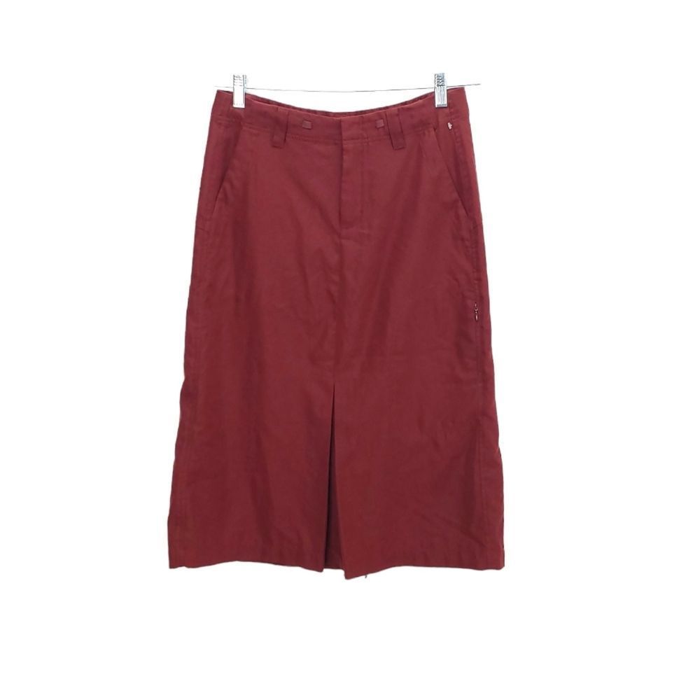 PATAGONIA Maroon Athletic Outdoor Trail Pocket Midi Skirt